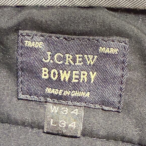 J.Crew Bowery Straight Fit Wool Dress Pants Gray 34x34 Flat Front - Picture 5 of 8